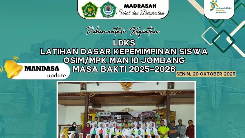 LDKS MAN 10 Jombang Cetak Pemimpin Unggul Masa Bakti 2025-2026-